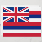 Letterhead with Flag of Hawaii, USA (Front/Back)