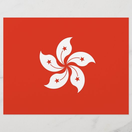 Letterhead with Flag of Hong Kong, China (Front)