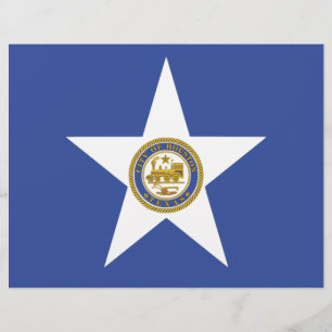 Letterhead with Flag of Houston, USA