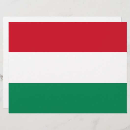 Letterhead with Flag of Hungary (Front/Back)