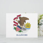 Letterhead with Flag of Illinois, USA (Standing Front)