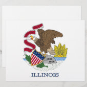 Letterhead with Flag of Illinois, USA (Front/Back)