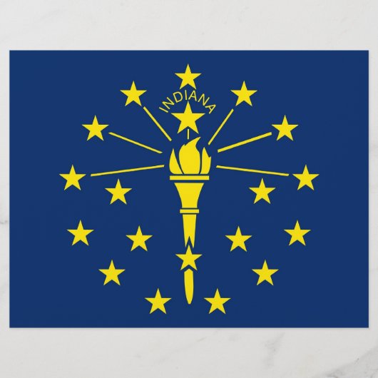Letterhead with Flag of Indiana, USA (Front)