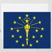 Letterhead with Flag of Indiana, USA (Front/Back)