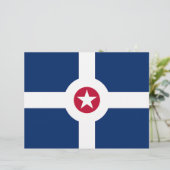 Letterhead with Flag of Indianapolis, USA (Standing Front)