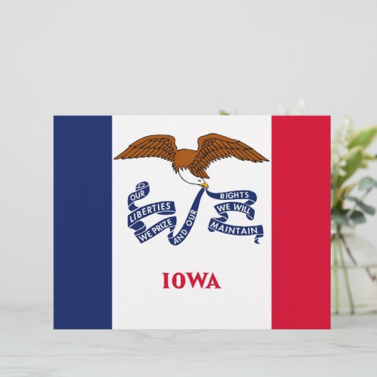 Letterhead with Flag of Iowa (Standing Front)