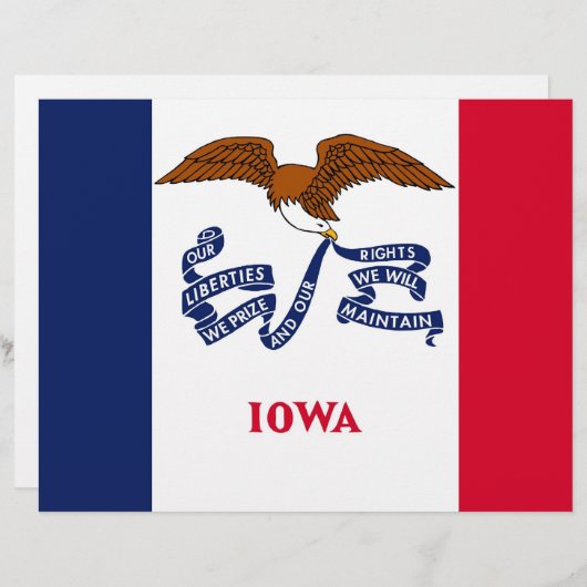Letterhead with Flag of Iowa (Front/Back)