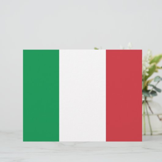 Letterhead with Flag of Italy (Standing Front)
