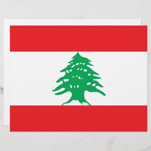 Letterhead with Flag of Lebanon (Front/Back)