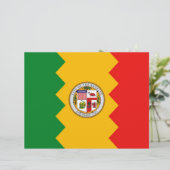 Letterhead with Flag of Los Angeles, California (Standing Front)