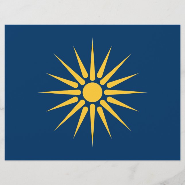 Letterhead with Flag of Macedonia, Greece (Front)