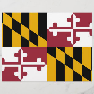 Letterhead with Flag of Maryland, USA