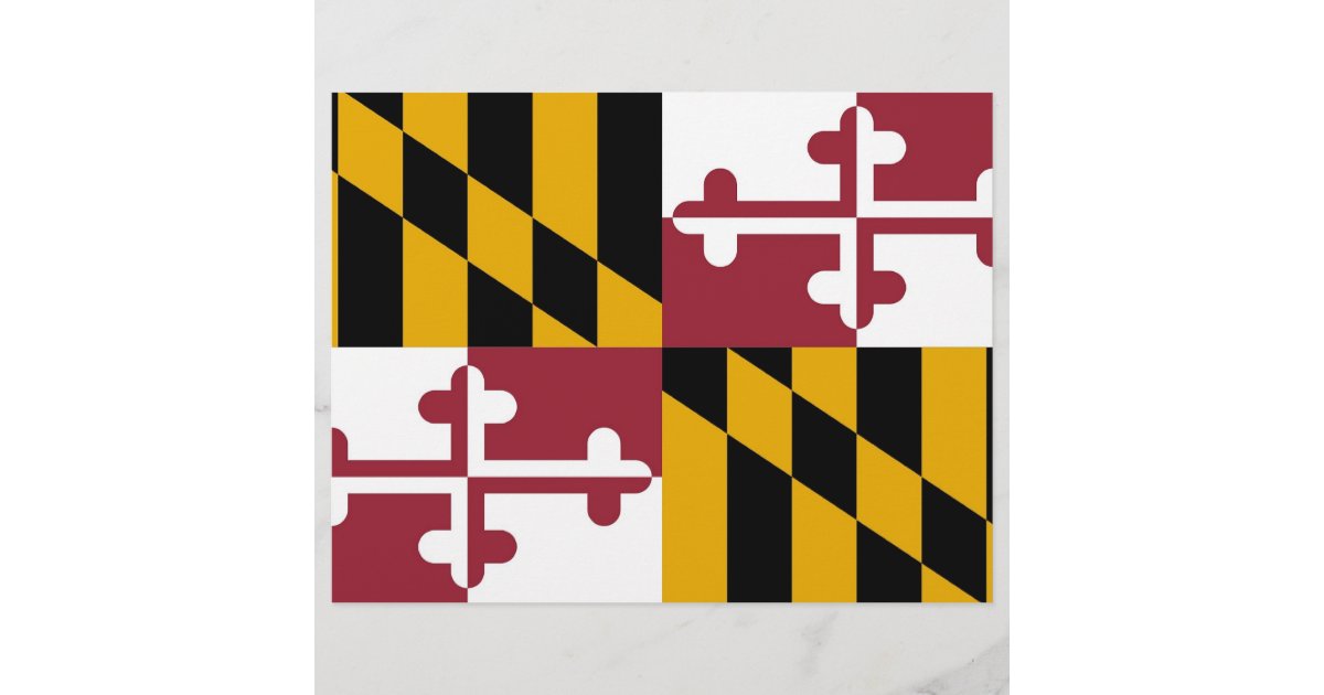 Letterhead with Flag of Maryland, USA | Zazzle