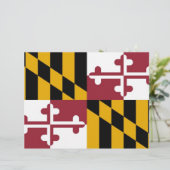 Letterhead with Flag of Maryland, USA (Standing Front)