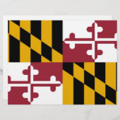 Letterhead with Flag of Maryland, USA (Front/Back)