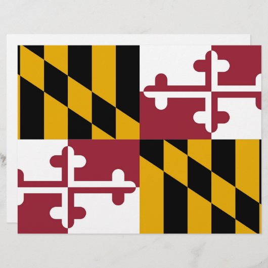 Letterhead with Flag of Maryland, USA (Front/Back)