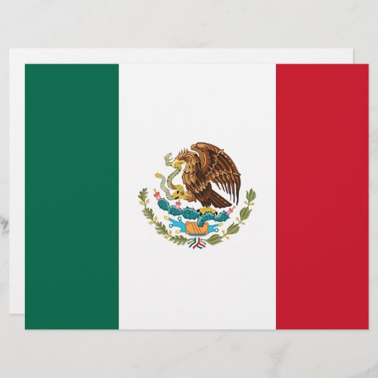 Letterhead with Flag of Mexico (Front/Back)
