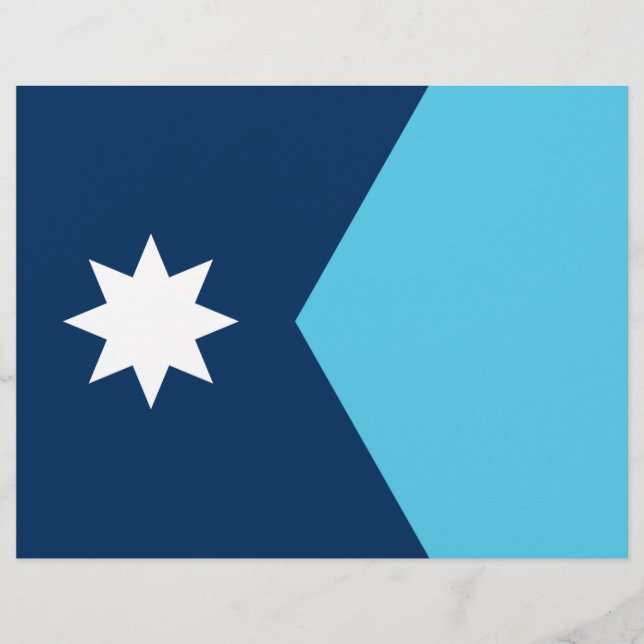 Letterhead with Flag of Minnesota, USA (Front)