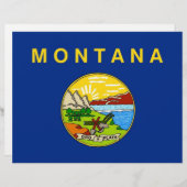 Letterhead with Flag of Montana, USA (Front/Back)