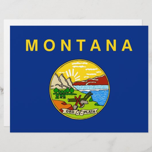Letterhead with Flag of Montana, USA (Front/Back)