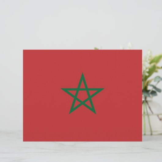 Letterhead with Flag of Morocco (Standing Front)