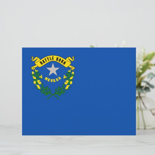 Letterhead with Flag of Nevada, USA (Standing Front)