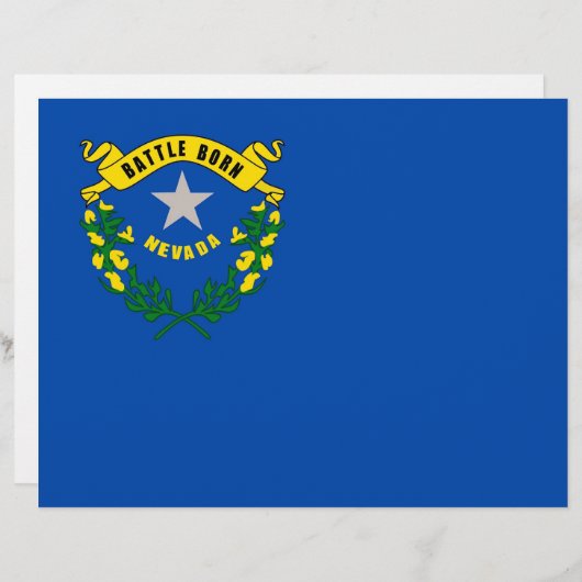 Letterhead with Flag of Nevada, USA (Front/Back)