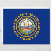 Letterhead with Flag of New Hampshire, USA (Front/Back)