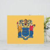 Letterhead with Flag of New Jersey, USA (Standing Front)