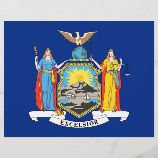 Letterhead with Flag of New York, USA (Front)