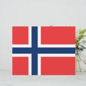 Letterhead with Flag of Norway (Standing Front)