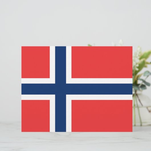 Letterhead with Flag of Norway (Standing Front)