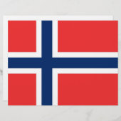 Letterhead with Flag of Norway (Front/Back)