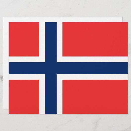 Letterhead with Flag of Norway (Front/Back)