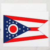 Letterhead with Flag of Ohio, USA (Front/Back)