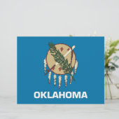 Letterhead with Flag of Oklahoma, USA (Standing Front)