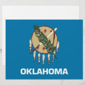 Letterhead with Flag of Oklahoma, USA (Front/Back)