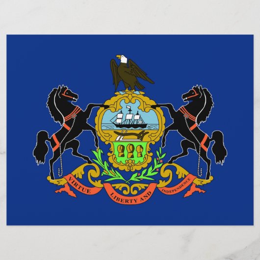 Letterhead with Flag of Pennsylvania, USA (Front)