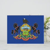 Letterhead with Flag of Pennsylvania, USA (Standing Front)