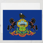 Letterhead with Flag of Pennsylvania, USA (Front/Back)