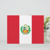 Letterhead with Flag of Peru (Standing Front)