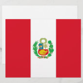 Letterhead with Flag of Peru (Front/Back)