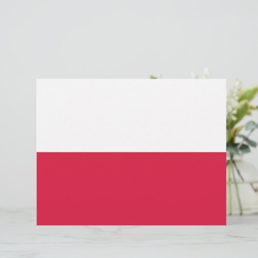 Letterhead with Flag of Poland (Standing Front)