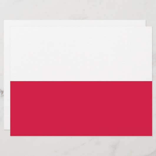 Letterhead with Flag of Poland (Front/Back)
