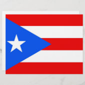 Letterhead with Flag of Puerto Rico, USA (Front/Back)