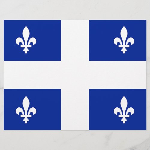 Letterhead with Flag of Quebec Canada