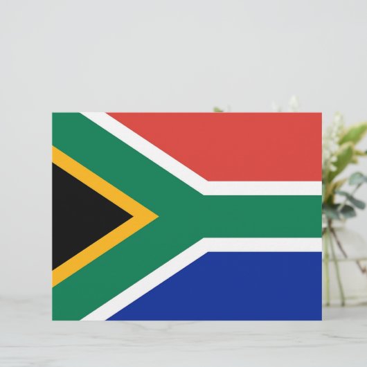 Letterhead with Flag of South Africa (Standing Front)