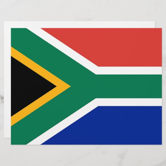 Letterhead with Flag of South Africa (Front/Back)