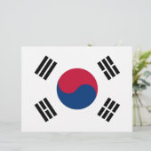 Letterhead with Flag of South Korea (Standing Front)