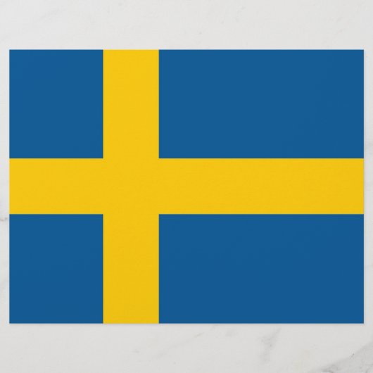 Letterhead with Flag of Sweden (Front)